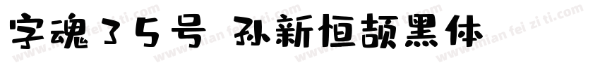 字魂35号-孙新恒颉黑体 Regular字体转换